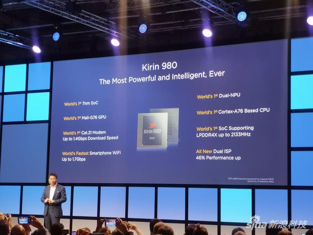 华为IFA发布会上公布麒麟980特性