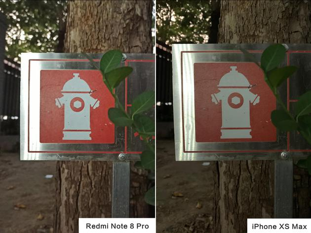 暗光条件下，和iPhone XS Max对比，画面更亮，但高光出微微过曝