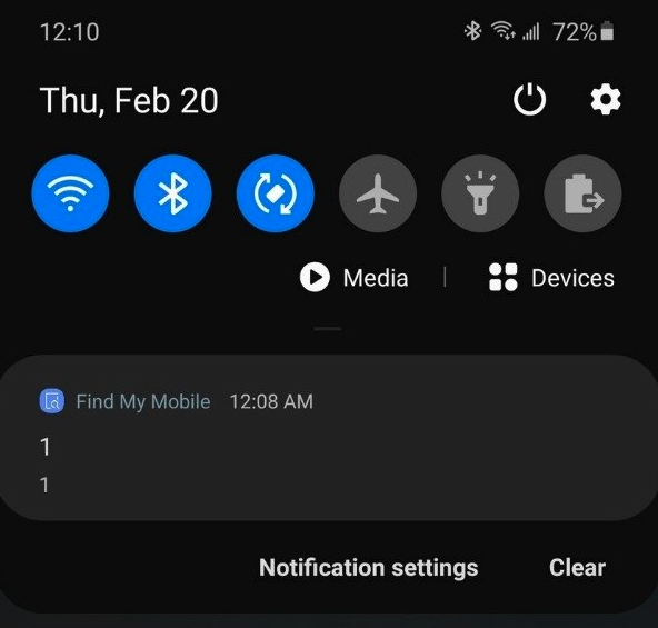 部分用户收到奇怪数字“1”通知