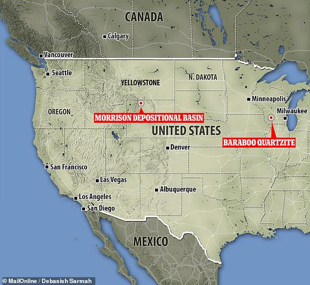 　　美国威斯康星州巴拉博组的胃石在大约1.55亿到1.48亿年前恐龙死亡时被埋葬在了怀俄明州的莫里森地层里