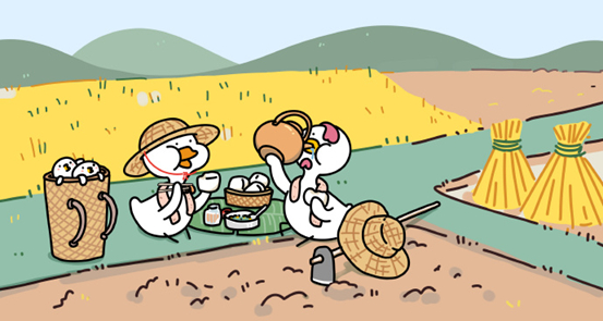 巫巴多创作的形象：不鸭和啵鸡