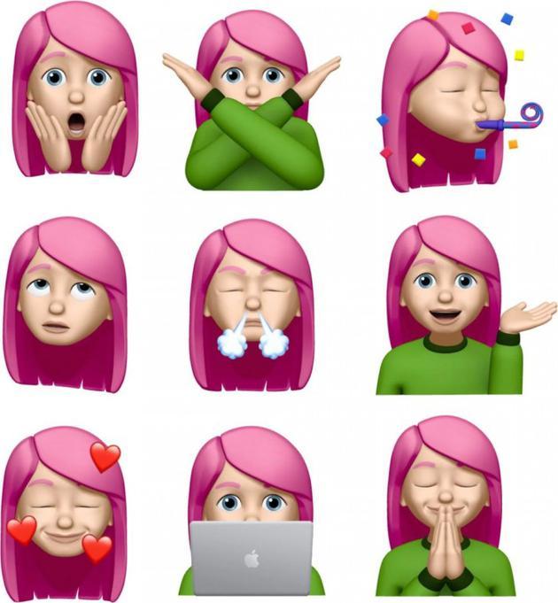 新的Memoji贴纸(图片来自@macrumors)