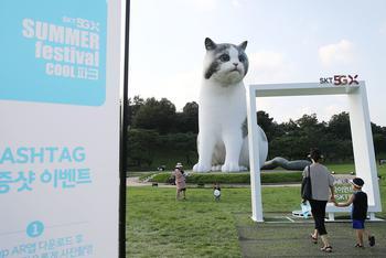 韩国首尔巨型猫咪装置