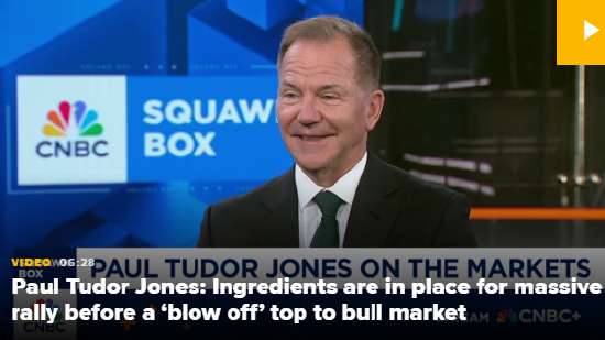 保罗・都铎・琼斯：牛市 “暴涨见顶” 前，大幅反弹的条件已具备