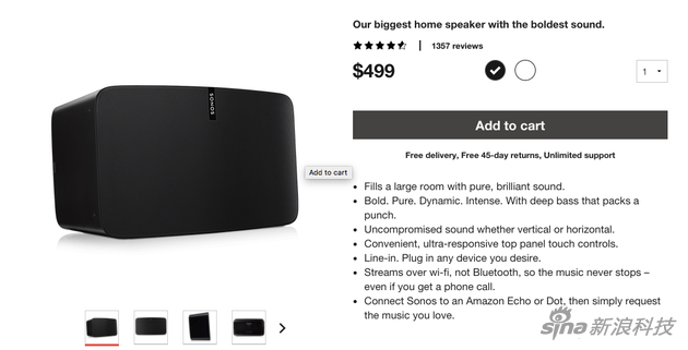 Sonos音箱最贵的也就500美元&nbsp;这老哥应该是买了一对&nbsp;