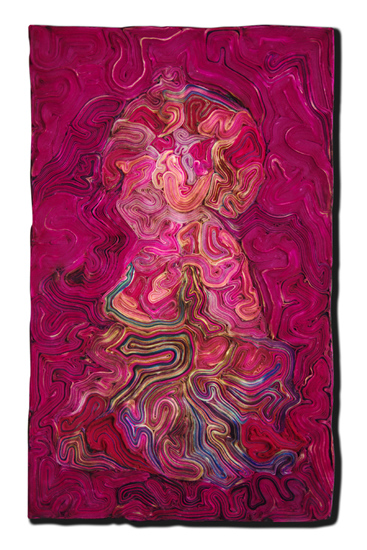 冉启泉 《HF130-01》150x80⁫cm 综合材料 2015年