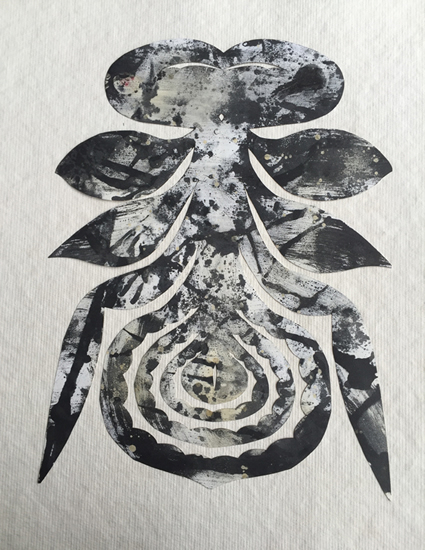 邱雨玟（台湾） 墨染水姑娘图腾-4 60x80cm 纸 墨 2015