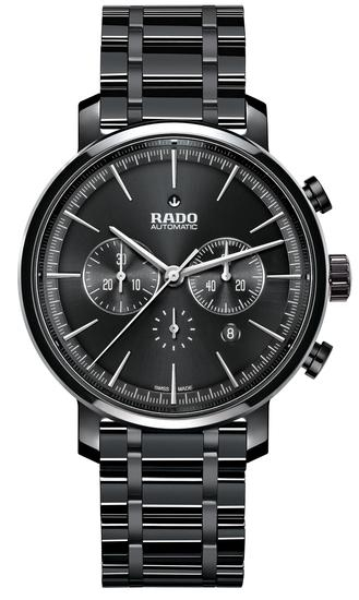RADO瑞士雷达表DiaMaster钻霸系列黑色抛光高科技陶瓷自动机械计时腕表