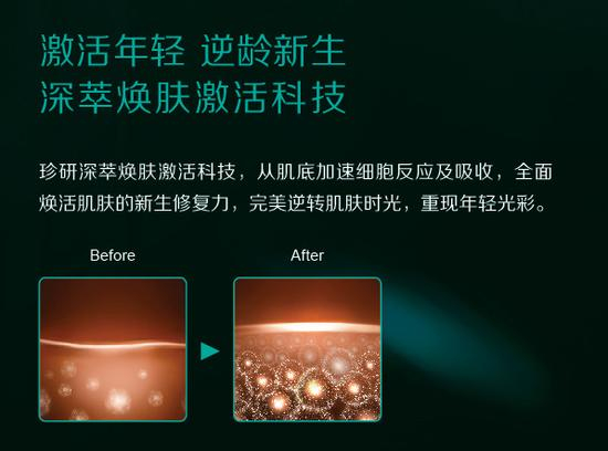 珀莱雅将深萃焕肤激活科技应用到全新臻至新生柔润精华液中