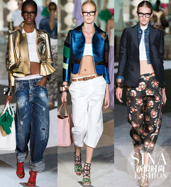 Dsquared²：夹克搭配九分裤