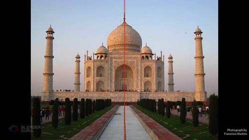 常用于拍摄建筑的对称构图手法