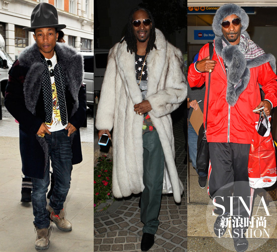 黑人示范穿皮草