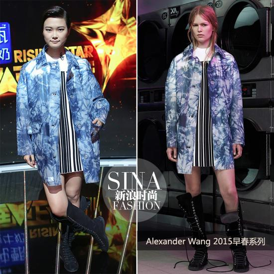 李宇春身穿Alexander Wang 2015早春系列