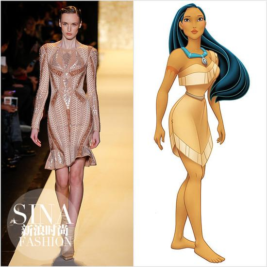 Herve Leger2015秋冬系列“撞衫”《风中奇缘》宝嘉康蒂