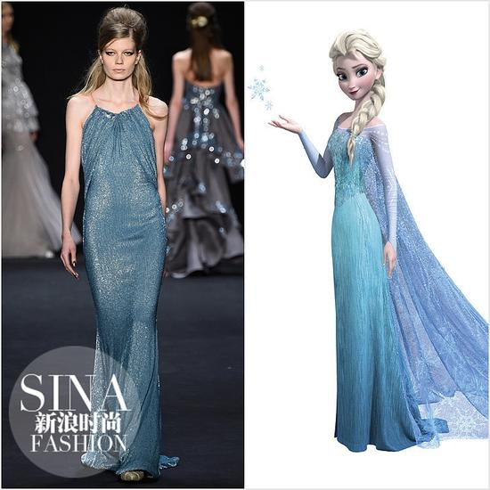 Badgley Mischka2015秋冬系列“撞衫”《冰雪奇缘》艾莎公主