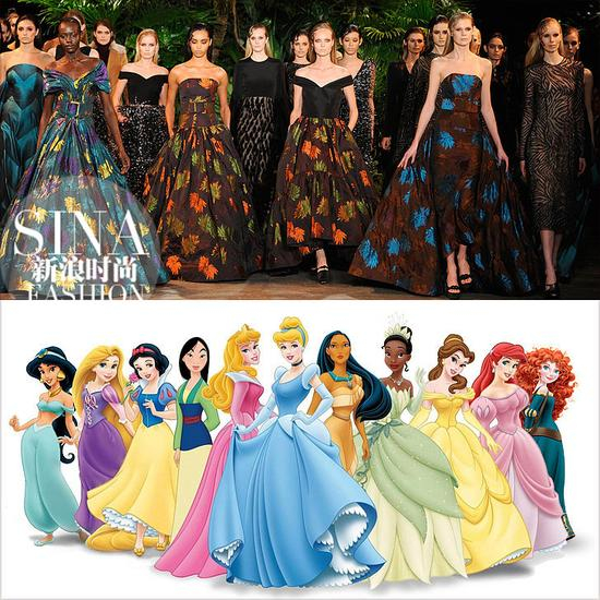 迪士尼的公主们偷穿了2015秋冬大牌华服&nbsp;