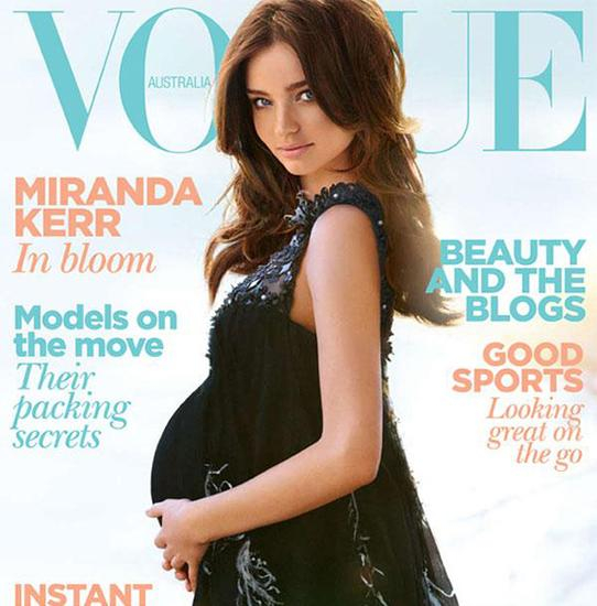正在孕期中的可儿也登上《Vogue》澳大利亚版2011年1月刊封面