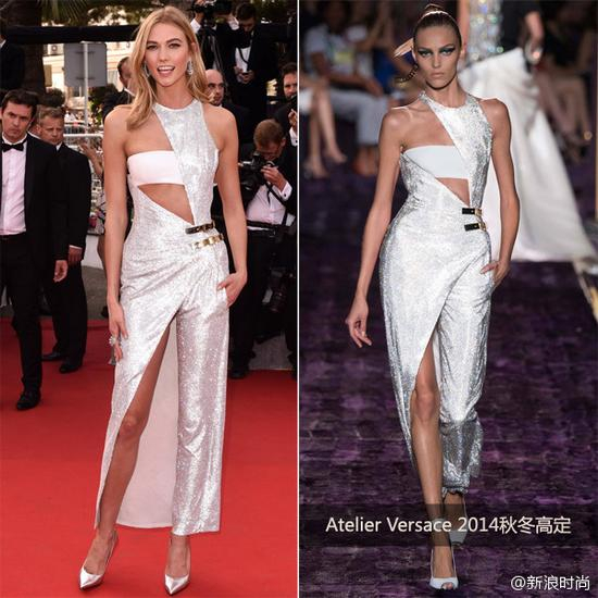 卡莉-克劳斯身穿Atelier Versace 2014秋冬高定