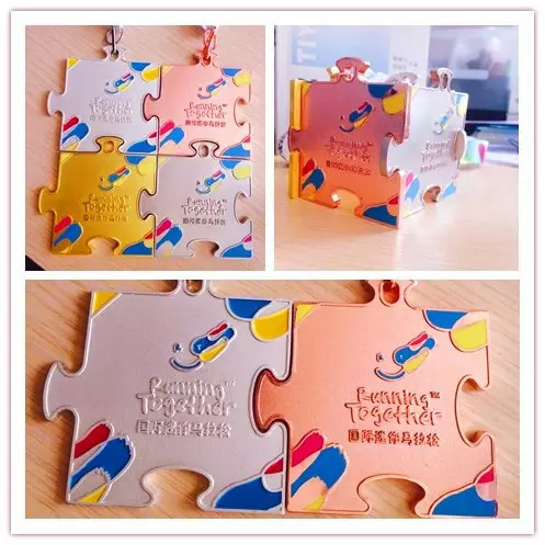 迷你马拉松赛的特色奖牌。