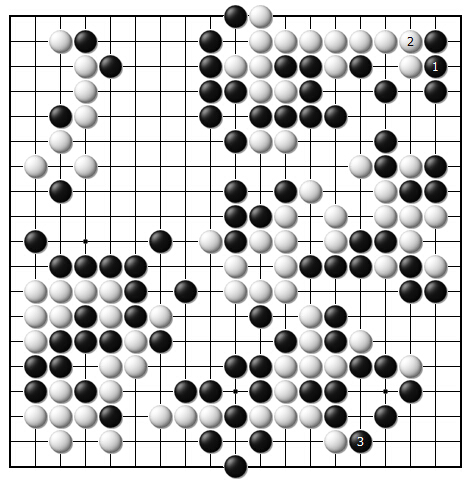 黑1右上应先接掉，在目数上要便宜一些。
