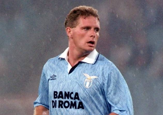 加斯科因加盟拉齐奥，吸引了英格兰球迷关注意甲