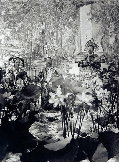 慈禧扮作观音菩萨的照片