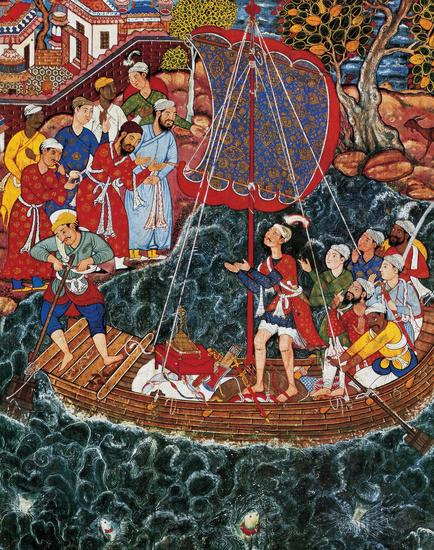 描绘郑和下西洋场景的画作(约作于 1558 年)