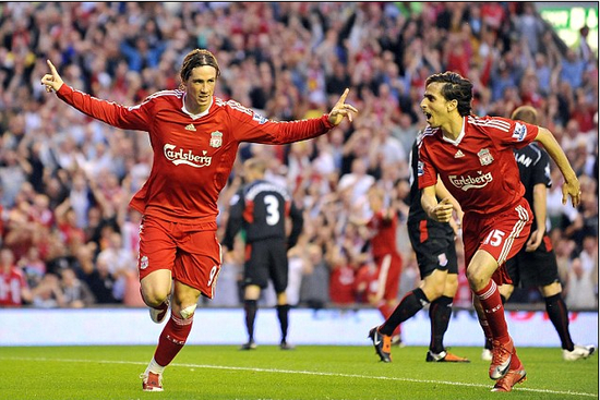 利物浦时期的托雷斯表现神勇