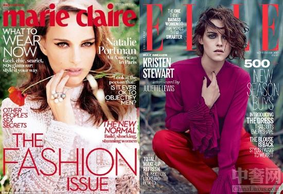UK Marie Claire（左）- UK ELLE（右）