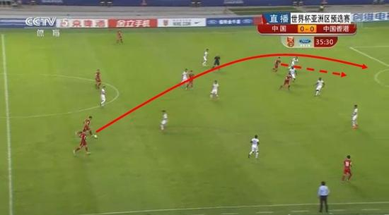 图4 吴曦长传，于汉超斜插