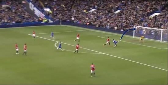 图7 登巴巴半转身凌空垫射