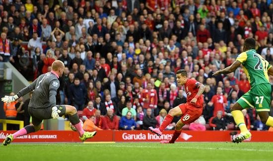 库蒂尼奥错失单刀