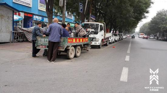 ▲三轮车所在的位置，就是5月11日爆炸发生的地方