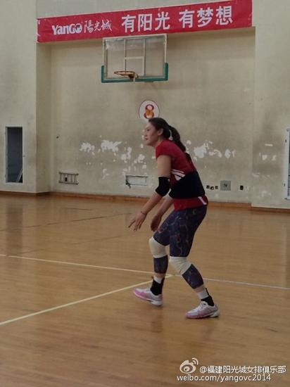 王一梅在训练中