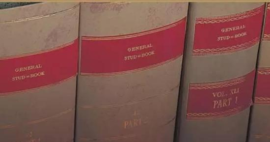 （▲《纯血马族谱》；选自Weatherbys）