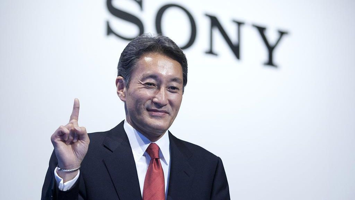 2012年4月12日，日本东京，索尼首席执行官平井一夫在东京的新闻发布会上。