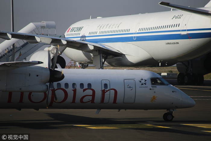 ▲埃塞俄比亚航空航班资料图。&nbsp; 图片来源：视觉中国