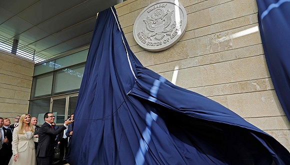 5月14日，耶路撒冷，美国驻以色列新使馆开馆仪式举行，伊万卡出席。来源：视觉中国