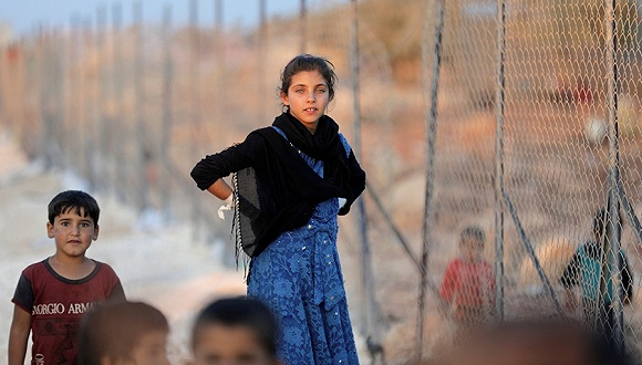 9月11日，叙利亚伊德利卜省Atimah村的难民营。图片来源：视觉中国