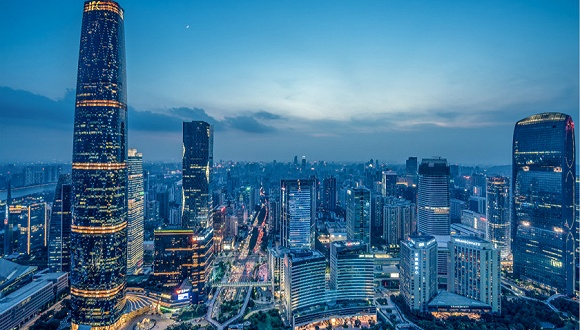 广州市夜景。图片来源：视觉中国