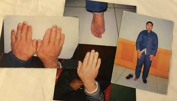 2010年，刘忠林在监狱里的照片。图片来源：网络