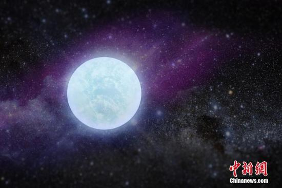 资料图：白矮星效果图。 中新社发 中科院国家天文台 摄