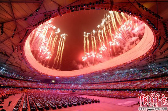 2008年8月8日，北京奥运会开幕式。中国青年报·中青在线记者&nbsp;刘占坤/摄