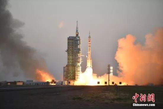 资料图：神舟十一号载人飞船发射成功&nbsp; 付毅飞 摄