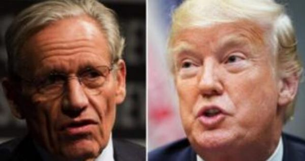 鲍勃·伍德沃德（左）和特朗普（图片来自法新社）