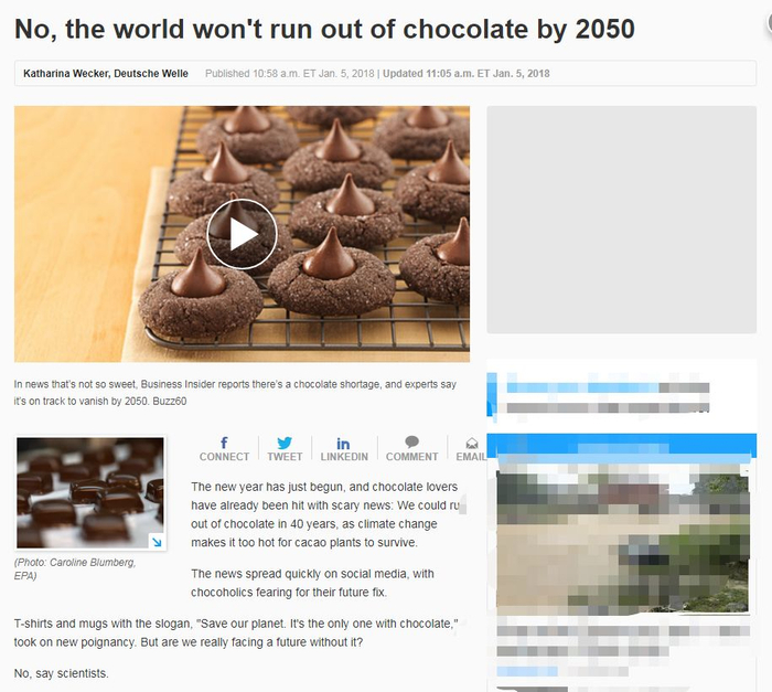 USATODAY网站转载的这篇报道的截图