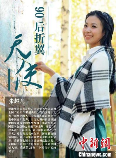 张超凡：90后“折翼天使”。　中国残联供图