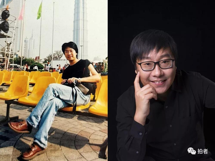  △&nbsp;2002年夏天，上海，大学刚毕业的王远征。 △&nbsp;2018年冬天，北京家中，由老婆掌镜拍下肖像照的新京报摄影记者王远征。