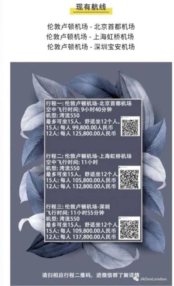 （伦敦到北京的包机价格）