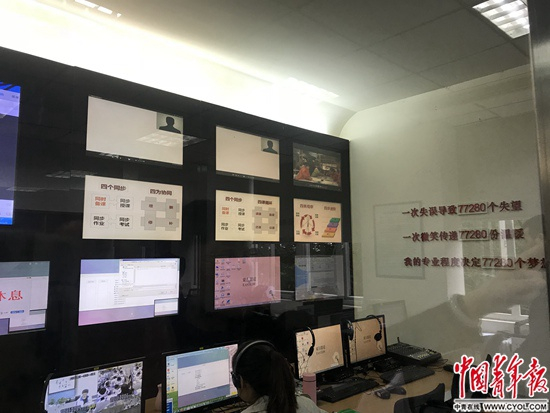 网校位于成都七中的导播室&nbsp;&nbsp;程盟超/摄